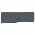 Coussin de tête de lit gris foncé 180 cm velours