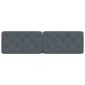 Coussin de tête de lit gris foncé 180 cm velours