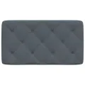 Coussin de tête de lit gris foncé 90 cm velours