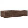 Lit de jour et tiroirs chêne marron 90x200cm bois d'ingénierie