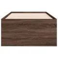 Lit de jour et tiroirs chêne marron 90x200cm bois d'ingénierie