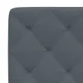 Cadre de lit avec lumières LED gris foncé 90x200 cm velours