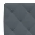 Lit avec matelas gris foncé 90x200 cm velours