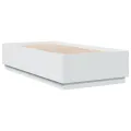 Cadre de lit avec lumières LED blanc 75x190cm bois d'ingénierie