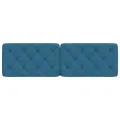Coussin de tête de lit bleu 160 cm velours
