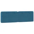 Coussin de tête de lit bleu 160 cm velours