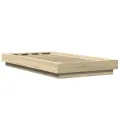 Cadre de lit chêne sonoma 75x190 cm bois d'ingénierie