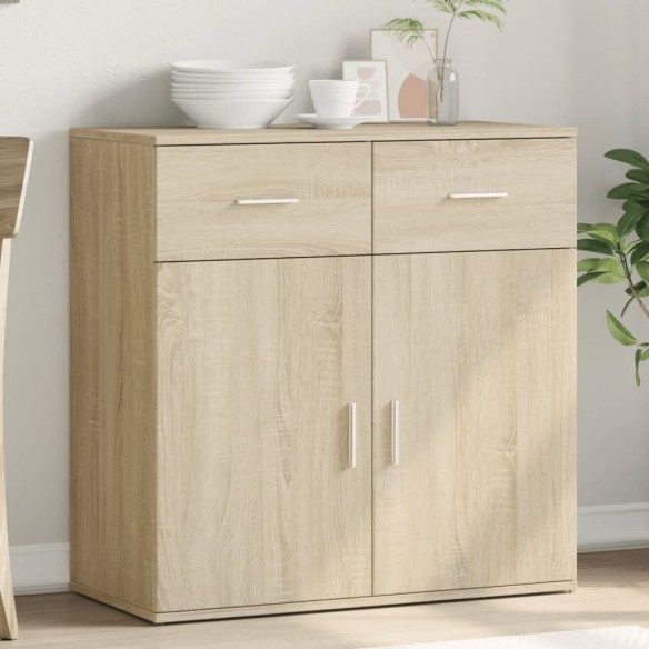 Buffet chêne sonoma 79x38x80 cm bois d'ingénierie