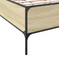 Cadre de lit chêne sonoma 120x190 cm bois d'ingénierie et métal