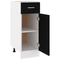 Armoire de plancher à tiroir Noir 30x46x81,5 cm Aggloméré