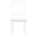 Ensemble de salle à manger 5 pcs Bois d'hévéa Blanc