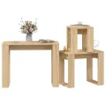 Tables gigognes 3 pcs Chêne sonoma Bois d'ingénierie