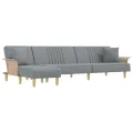 Canapé-lit en forme de L gris clair 279x140x70 cm tissu