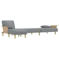 Canapé-lit en forme de L gris clair 279x140x70 cm tissu