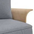 Canapé-lit en forme de L gris clair 279x140x70 cm tissu