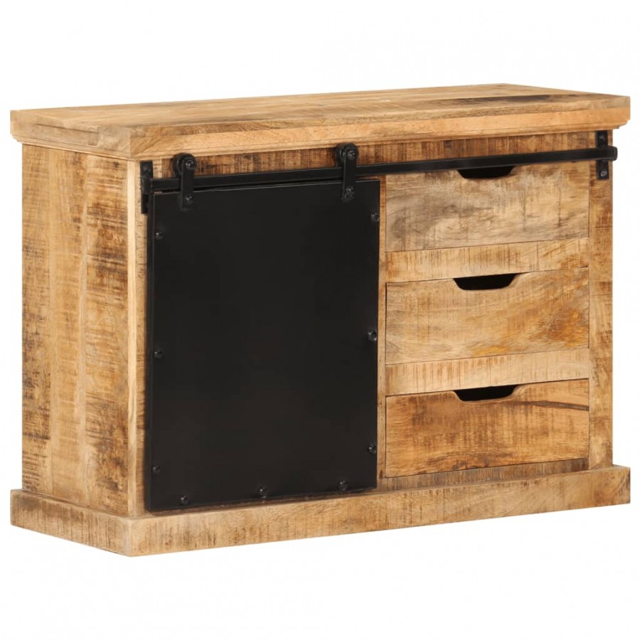 Buffet 80x30x55 cm bois de manguier brut massif