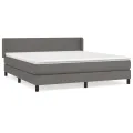 cadre de lit avec matelas Gris 180x200 cm Similicuir