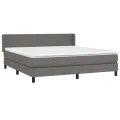 cadre de lit avec matelas Gris 180x200 cm Similicuir