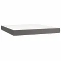 cadre de lit avec matelas Gris 180x200 cm Similicuir