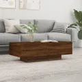 Table basse chêne marron 100x49,5x31 cm bois d'ingénierie