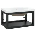 Cadre de lavabo de salle de bain vasque à encastrer Noir Fer