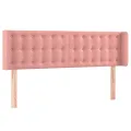 Tête de lit avec oreilles Rose 147x16x78/88 cm Velours