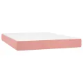cadre de lit avec matelas Rose 140x200 cm Velours