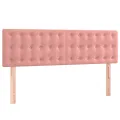cadre de lit avec matelas Rose 140x200 cm Velours