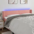 Tête de lit à LED Rose 183x16x78/88 cm Velours