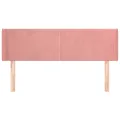 Tête de lit avec oreilles Rose 147x16x78/88 cm Velours