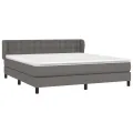 cadre de lit avec matelas Gris 180x200 cm Similicuir
