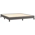 cadre de lit avec matelas Gris 180x200 cm Similicuir