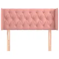Tête de lit avec oreilles Rose 93x16x78/88 cm Velours
