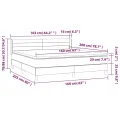 cadre de lit avec matelas Rose 160x200 cm Velours