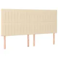 cadre de lit avec matelas Crème 160x200 cm Tissu