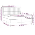 cadre de lit avec matelas Crème 160x200 cm Tissu