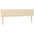 cadre de lit avec matelas Crème 160x200 cm Tissu
