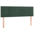 cadre de lit et matelas Vert foncé 140x190cm Velours