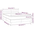 cadre de lit et matelas Vert foncé 140x190cm Velours