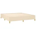 cadre de lit avec matelas Crème 160x200 cm Tissu