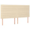 cadre de lit avec matelas Crème 160x200 cm Tissu