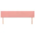 Tête de lit avec oreilles Rose 183x16x78/88 cm Velours
