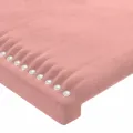 Tête de lit avec oreilles Rose 183x16x78/88 cm Velours