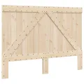 Cadre de lit avec tête de lit gris 140x200 cm bois pin massif