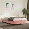 Cadre de lit rose 120x190 cm velours