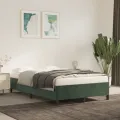 Cadre de lit vert foncé 120x190 cm velours