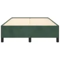 Cadre de lit vert foncé 120x190 cm velours