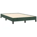 Cadre de lit vert foncé 120x190 cm velours