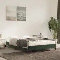 Cadre de lit vert foncé 120x190 cm velours