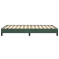 Cadre de lit vert foncé 120x190 cm velours
